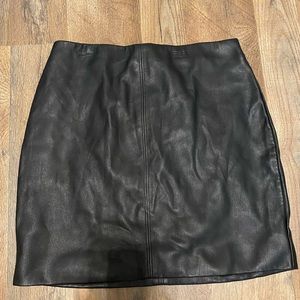 Hollister faux leather mini skirt